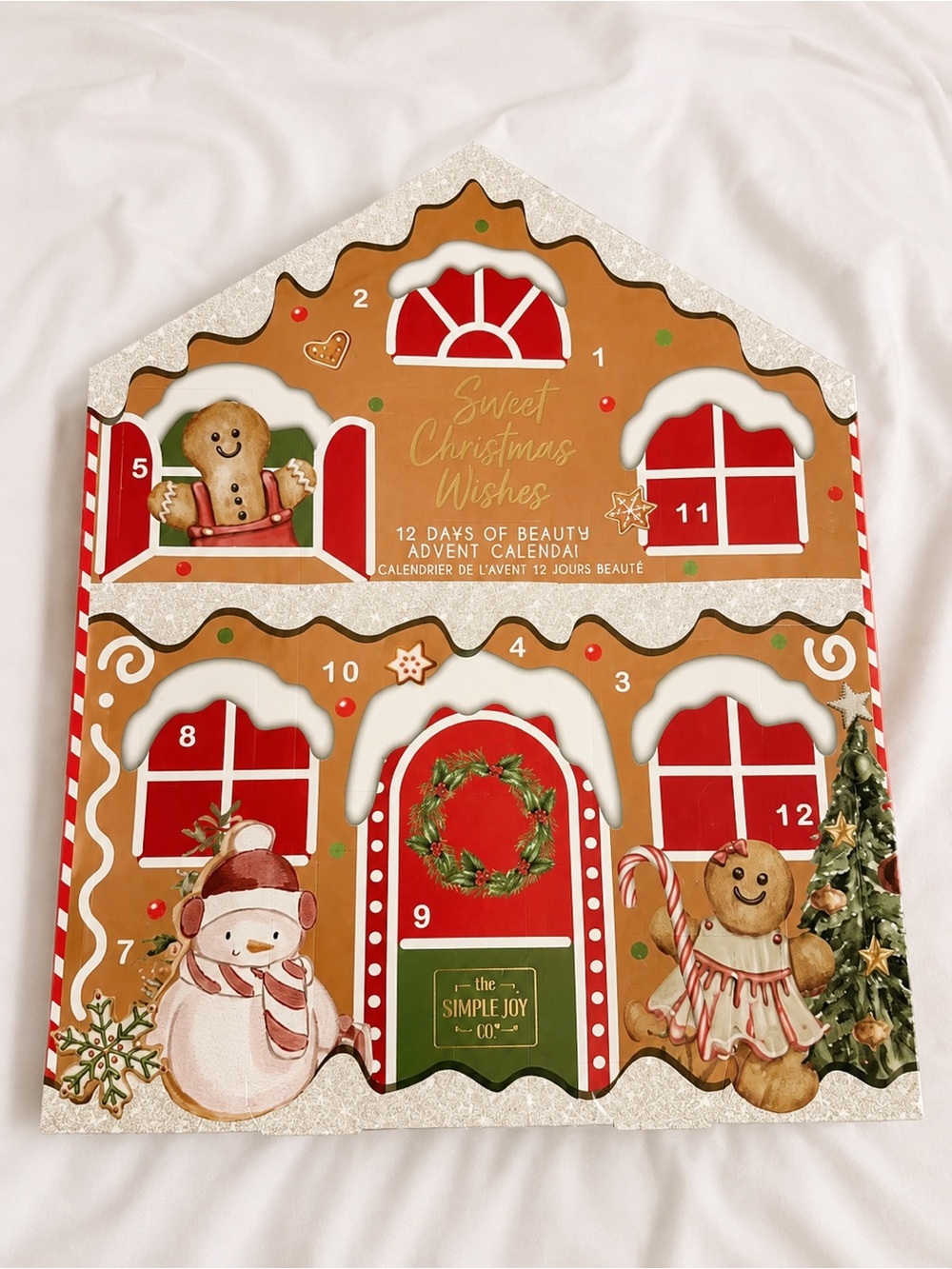 Sweet Christmas Wishes Gingerbread House Advent Calendar - Red & Brown